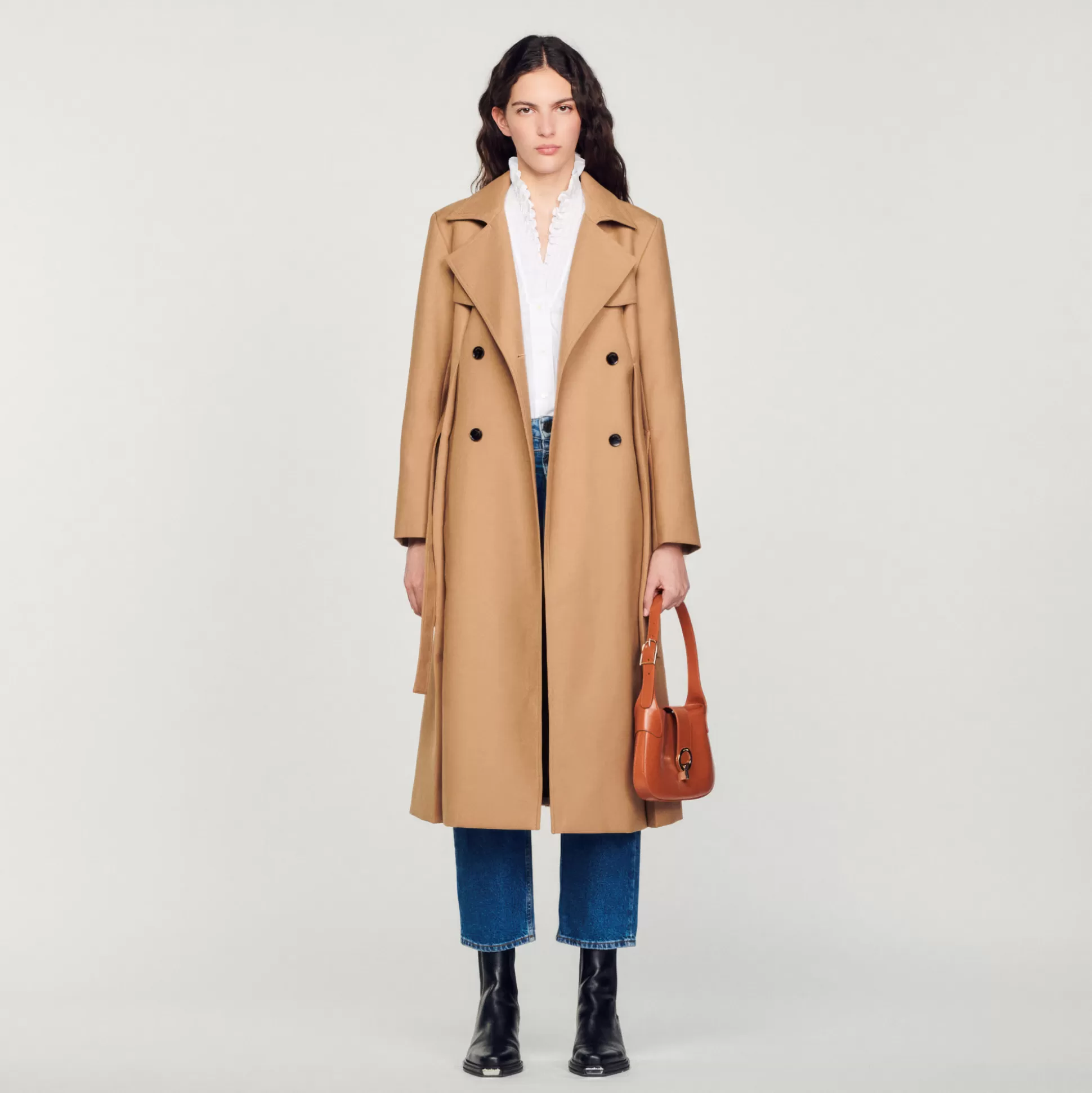 Cheap Cappotto Lungo Stile Trench Donna Cappotti