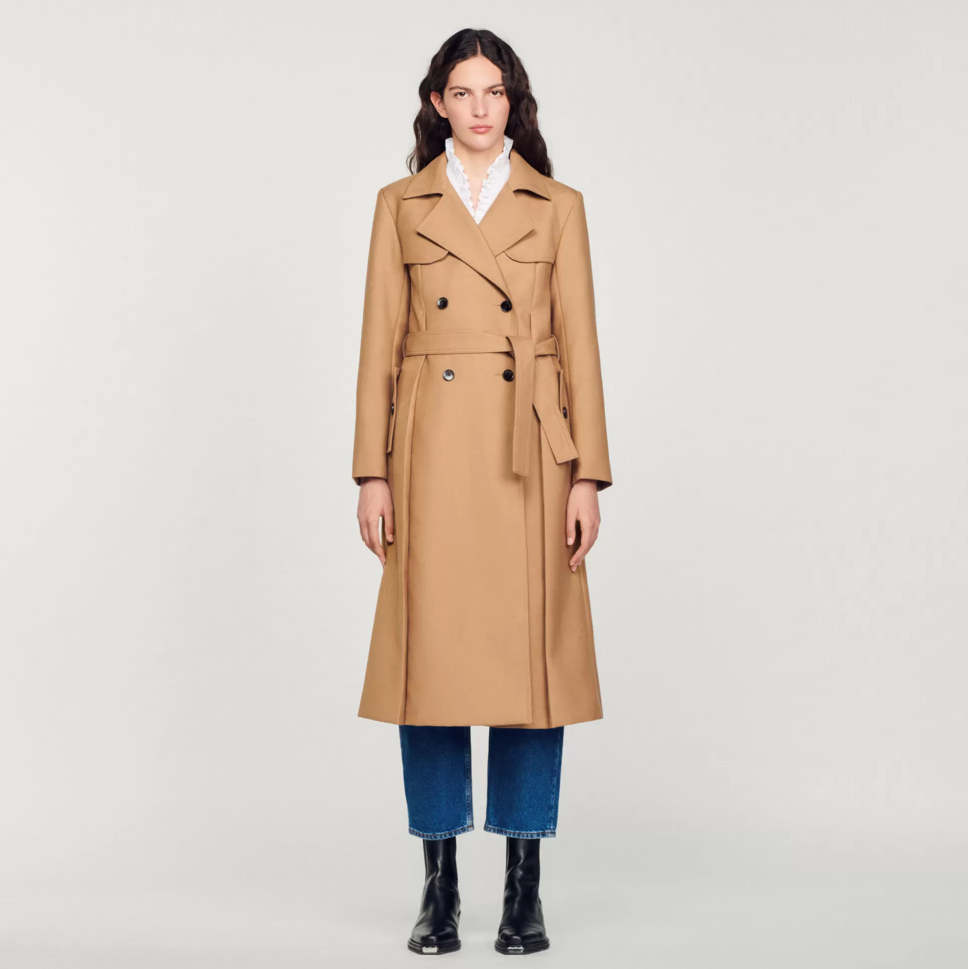 Cheap Cappotto Lungo Stile Trench Donna Cappotti