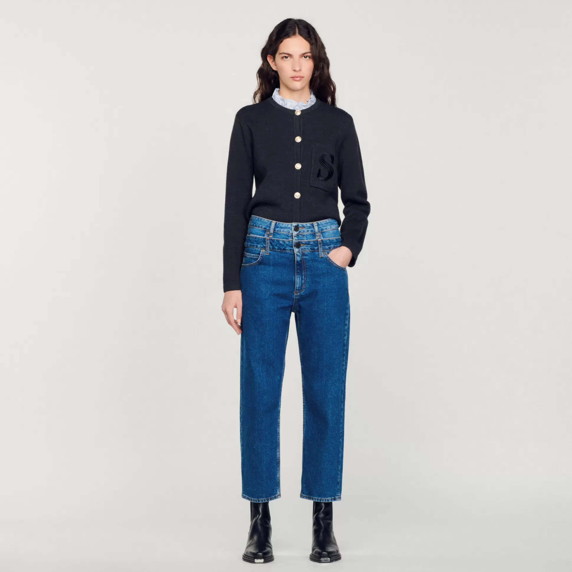 Sale Jeans Trompe L'Oeil Linea Mom Donna Jeans