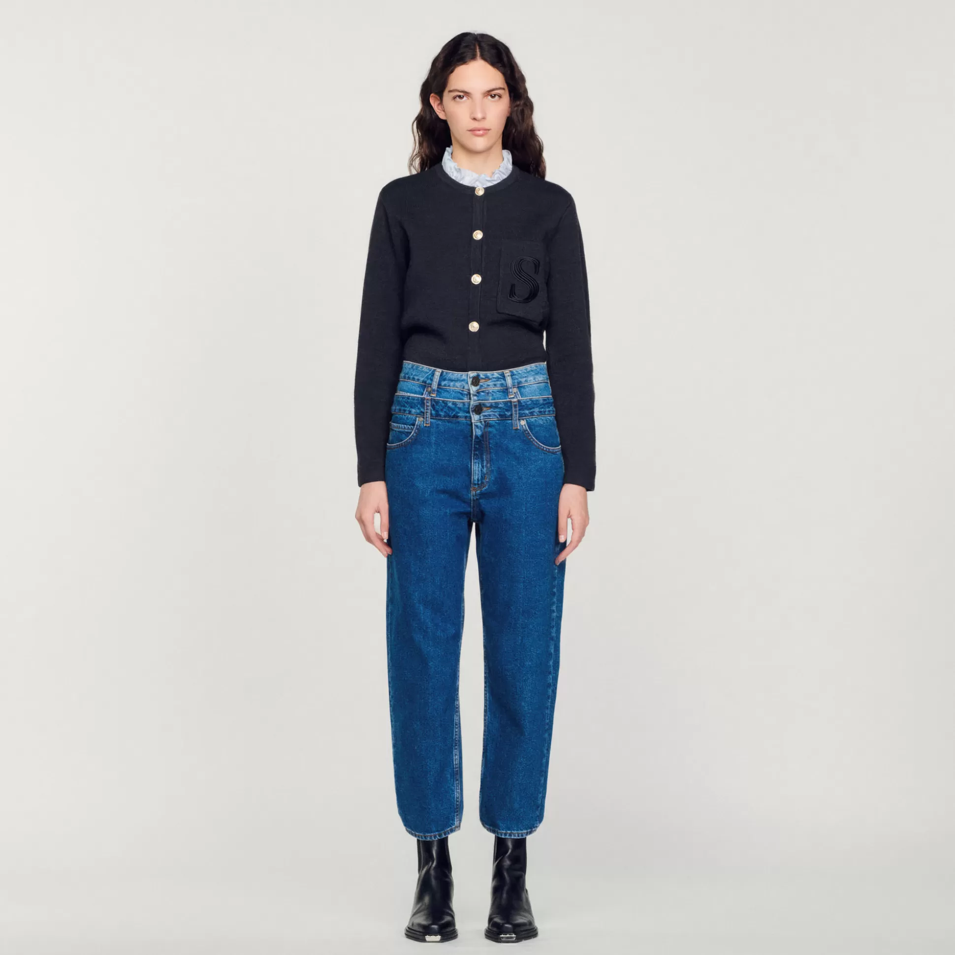 Sale Jeans Trompe L'Oeil Linea Mom Donna Jeans