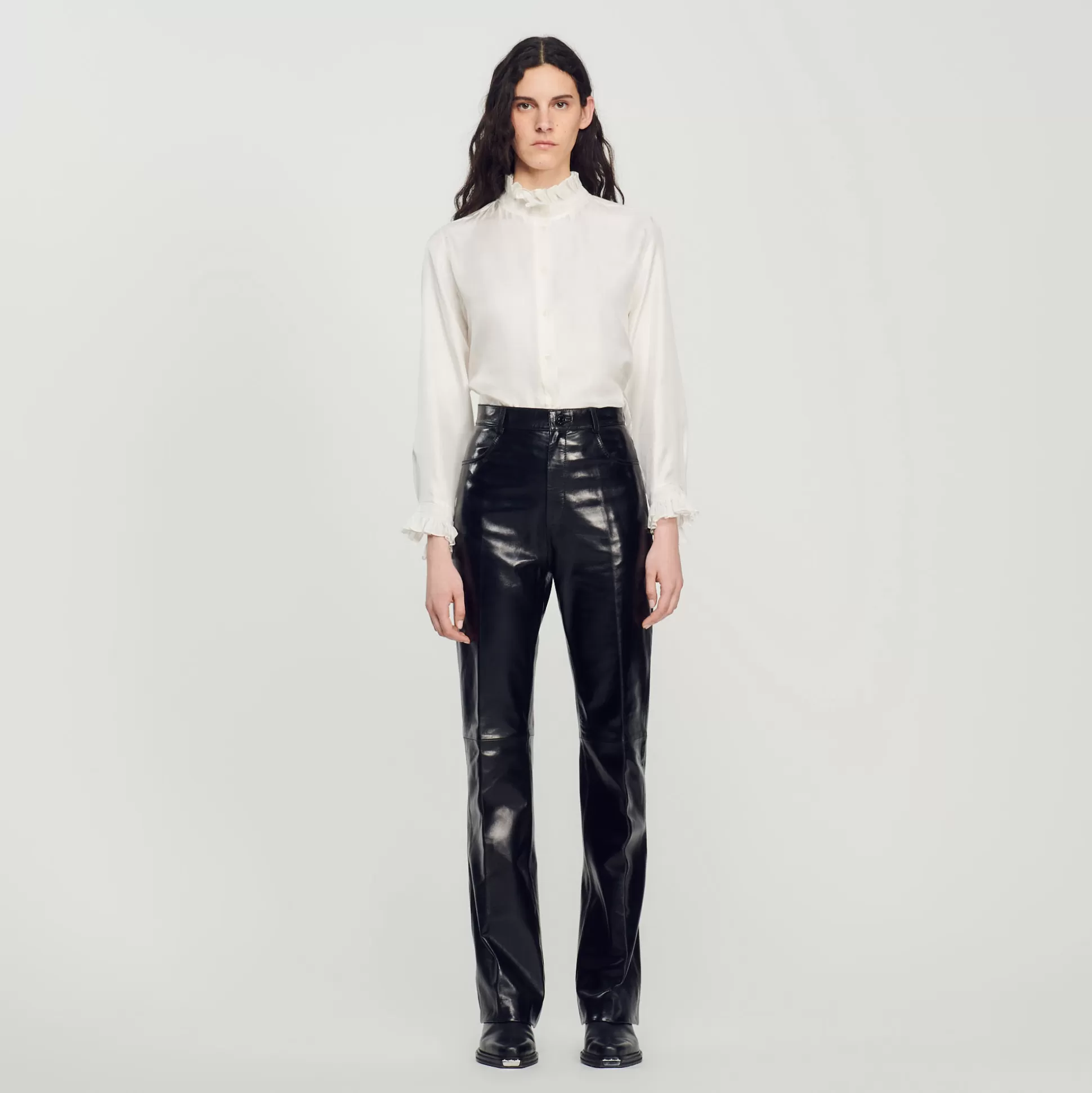 Shop Pantaloni In Pelle Donna Pantaloni