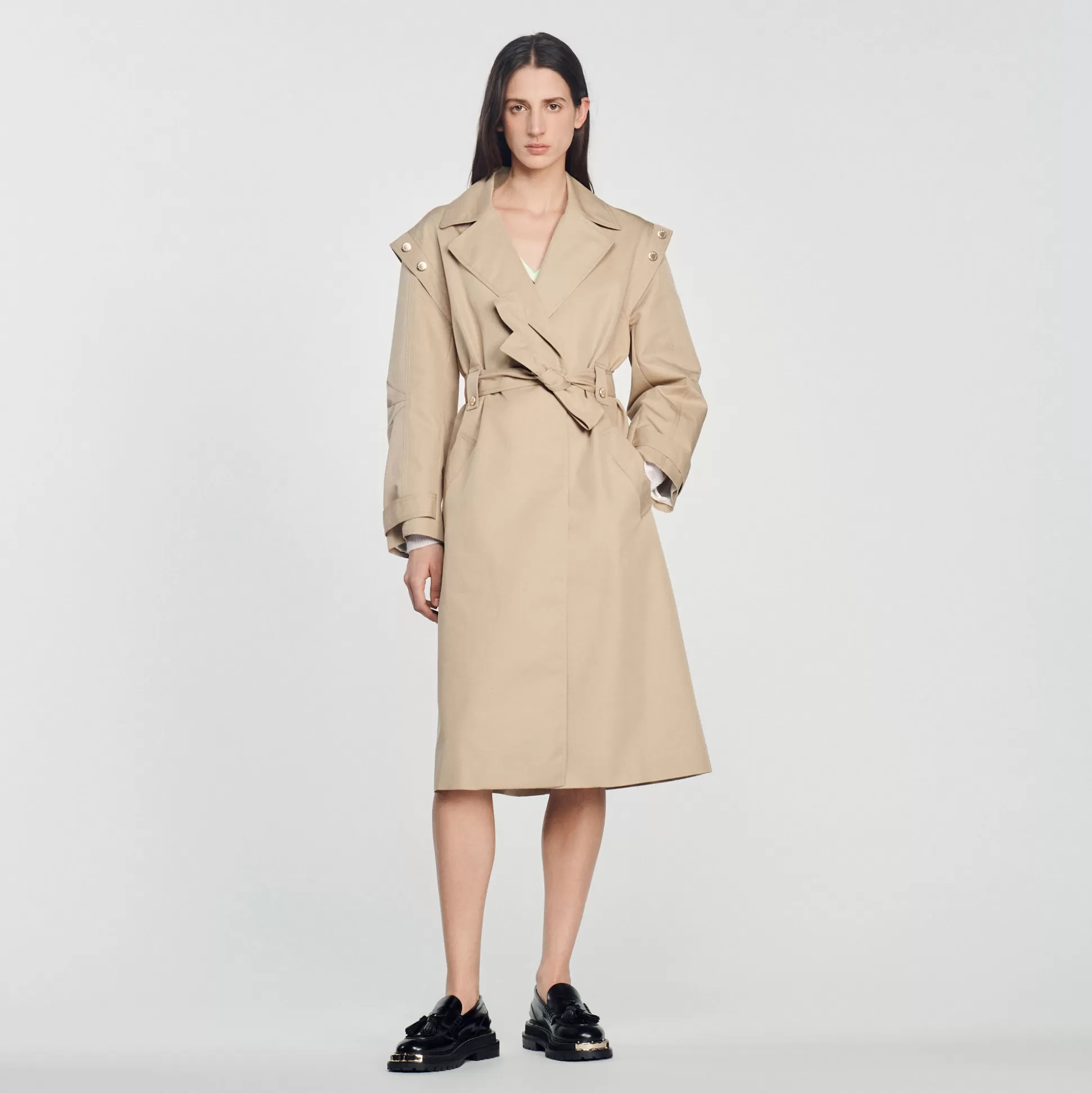 Cheap Trench Con Collo Ampio Donna Cappotti