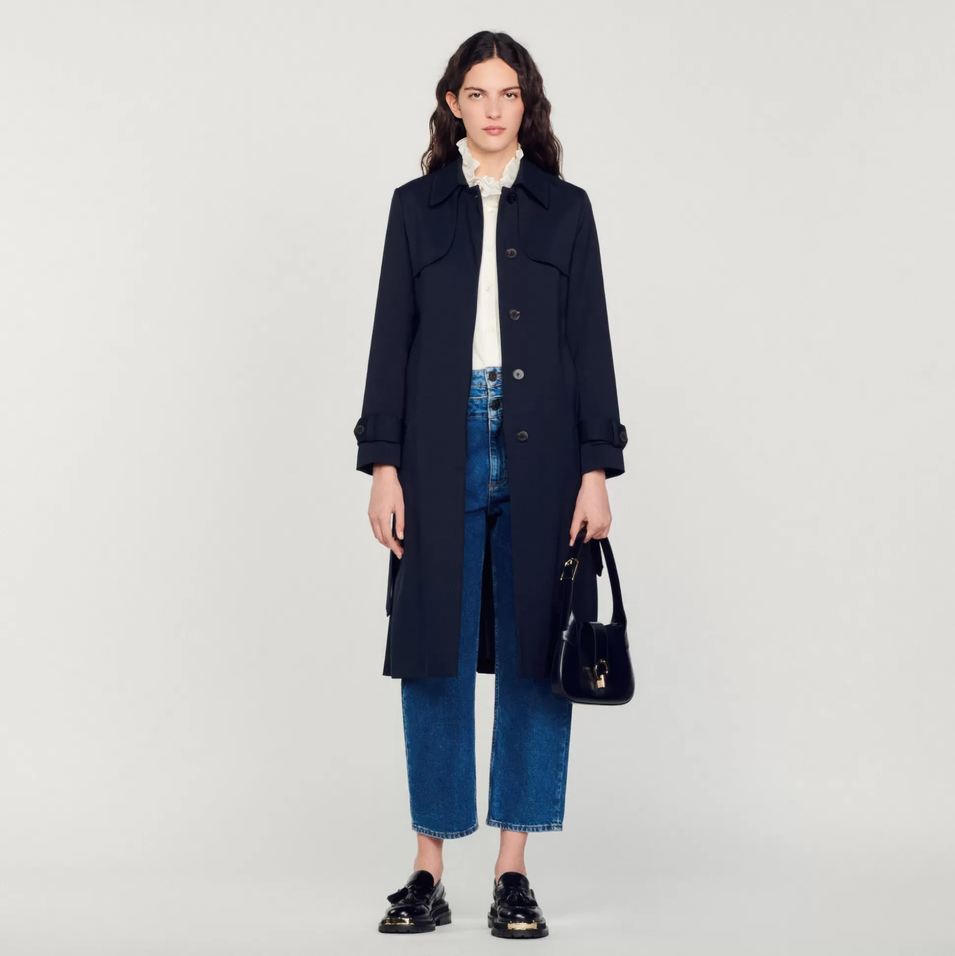 Fashion Trench Con Inserto Plissettato Donna Cappotti